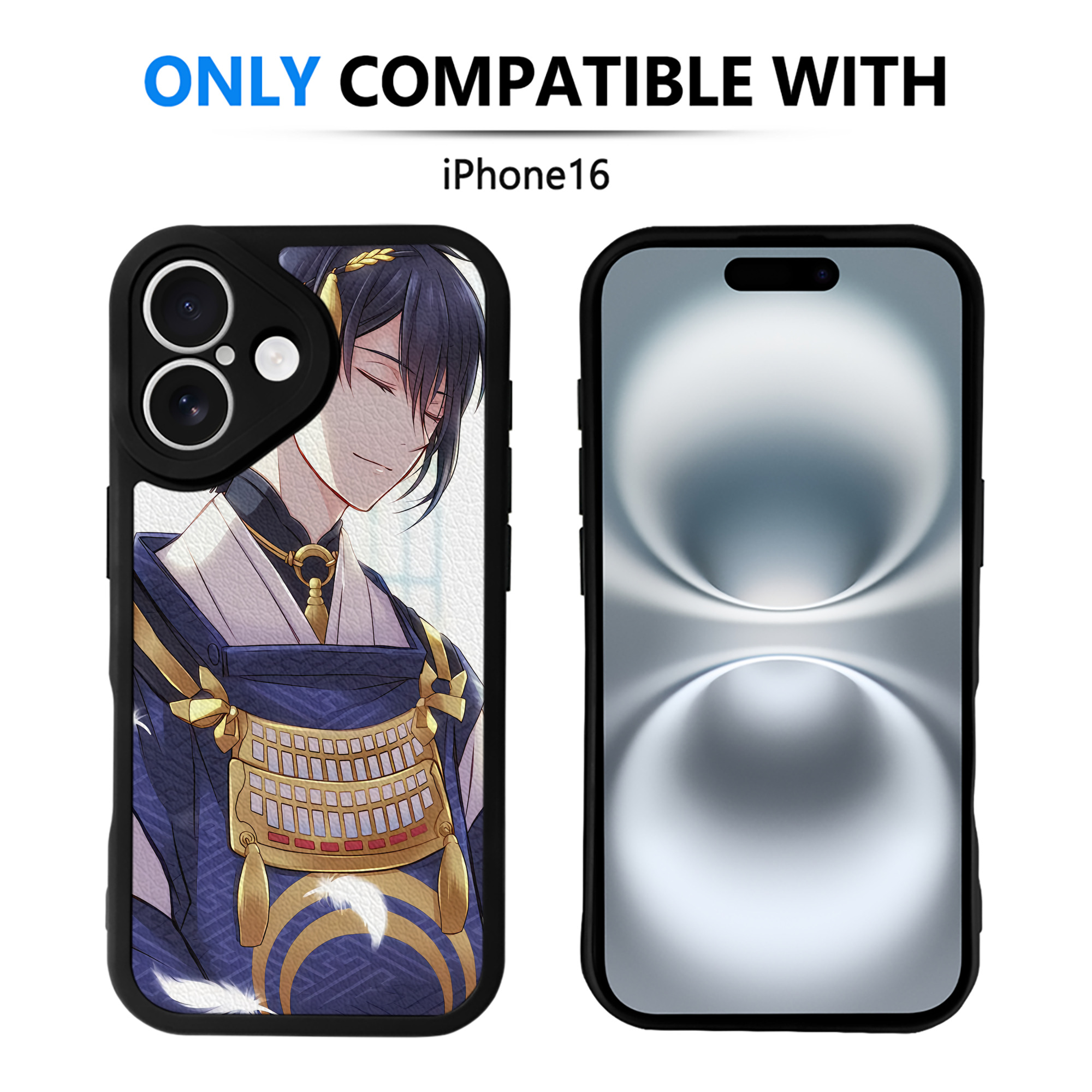 （画像用） 刀剣乱舞 Touken Ranbu 【iPhone 16シリーズ対応】シリコンスマホケース（レザー調） 材質：シリコン